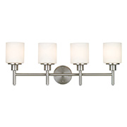 Vanity 4Lt Bn W/Satin Glass