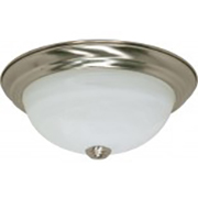 11" Flush Mount 2 Bulb Ceiling Fixture - Satin Nickel