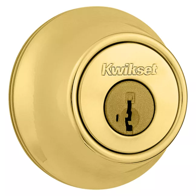 Kwikset 660 Single Cylinder Deadbolt - SmartKey - Polished Brass