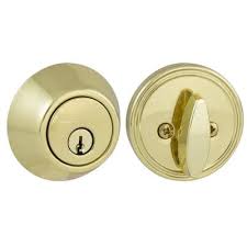 Economy Single Cylinder Deadbolt - Polished Brass