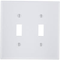 Dbl. Lt.  Switch Plate Jumbo Ivo