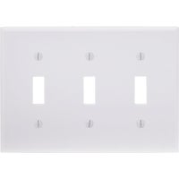 Triple Light Switch Plate Ivory