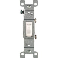 Single Pole CO/ALR Toggle Light Switch - 15 Amp - White