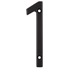 4" Black Plastic Number #1