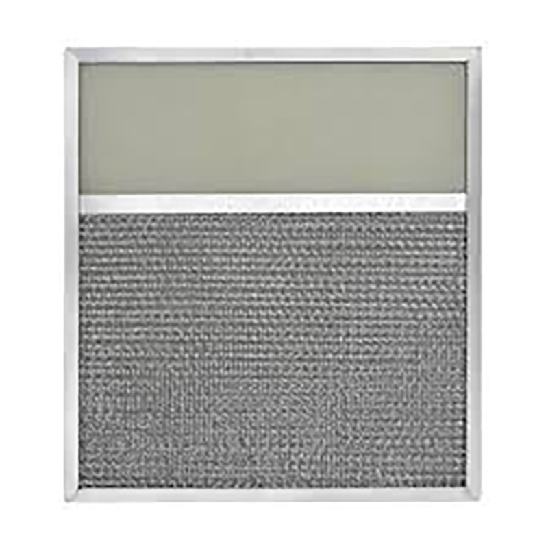11" x 12" x 3/8" Aluminum Grease Range Hood Filter with Light Lens