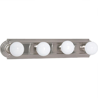 24" Racetrack 4 Bulb Vanity Fixture - Satin Nickel