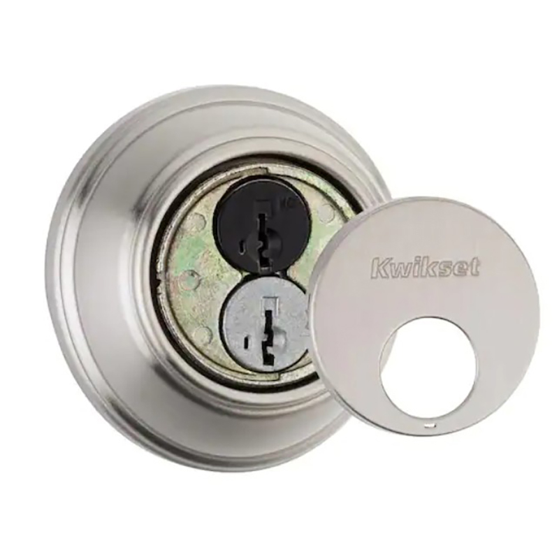 Kwikset 817 Key Control SmartKey Single Cylinder Deadbolt - Satin Nickel