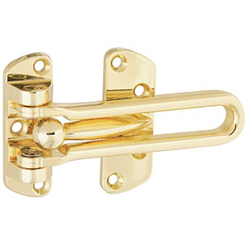 Door Guard Safety Lock - Polished Brass