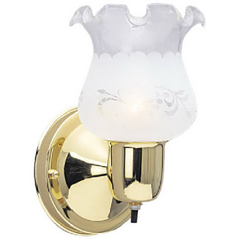 Grape Glass Hall Fixture Polished Brass