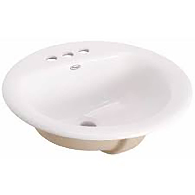 18" Round Lavatory Sink White