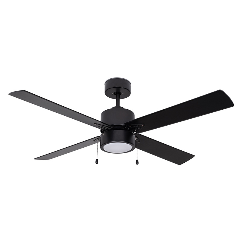 52" 4-Blade Vento LED Ceiling Fan w/Light Kit - Black
