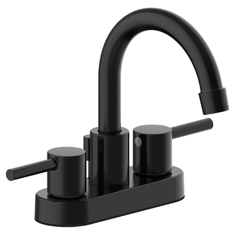 Two Handle Bathroom/Bar Faucet - Matte Black - With Stopper
