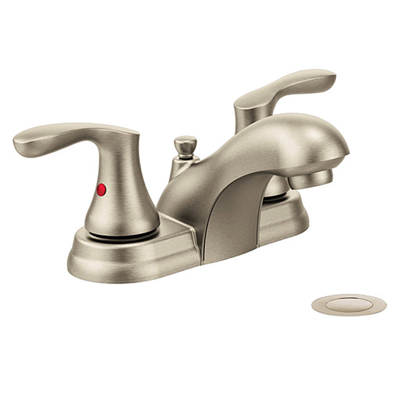 CFG Cornerstone Two Handle Bathroom Faucet  - Satin Nickel - With Pop-Up