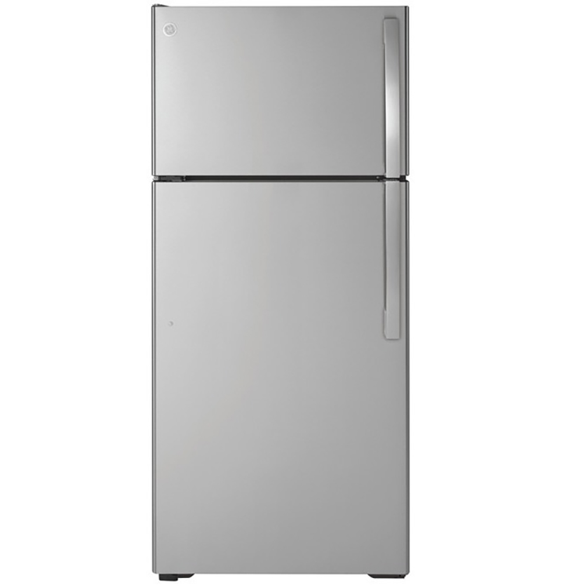 GE® 16.6 cu. ft. Icemaker Ready Top Freezer Refrigerator - Stainless Steel