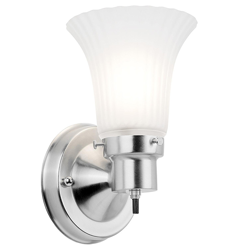 8" Village 1 Bulb Wall Sconce - Satin Nickel