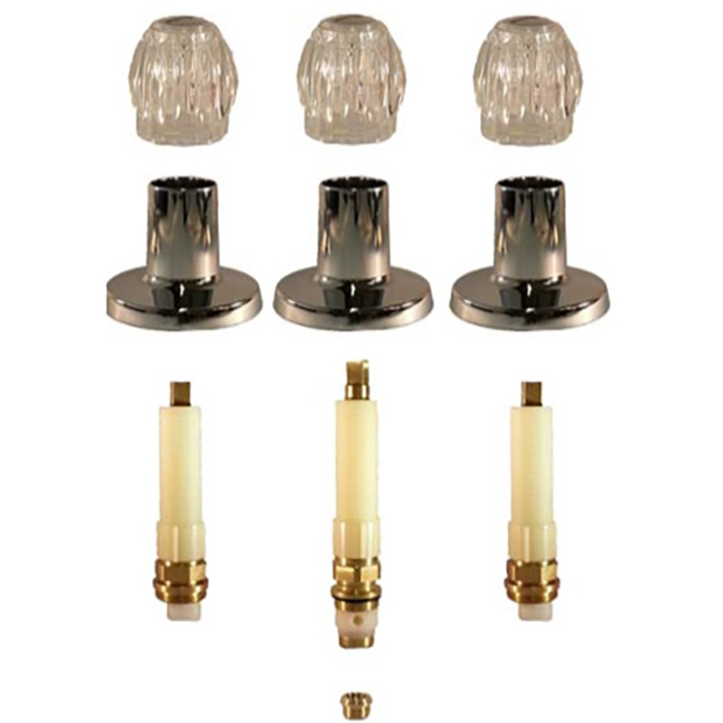 Sterling 3 Valve Tub & Shower Rebuild Kit - Chrome