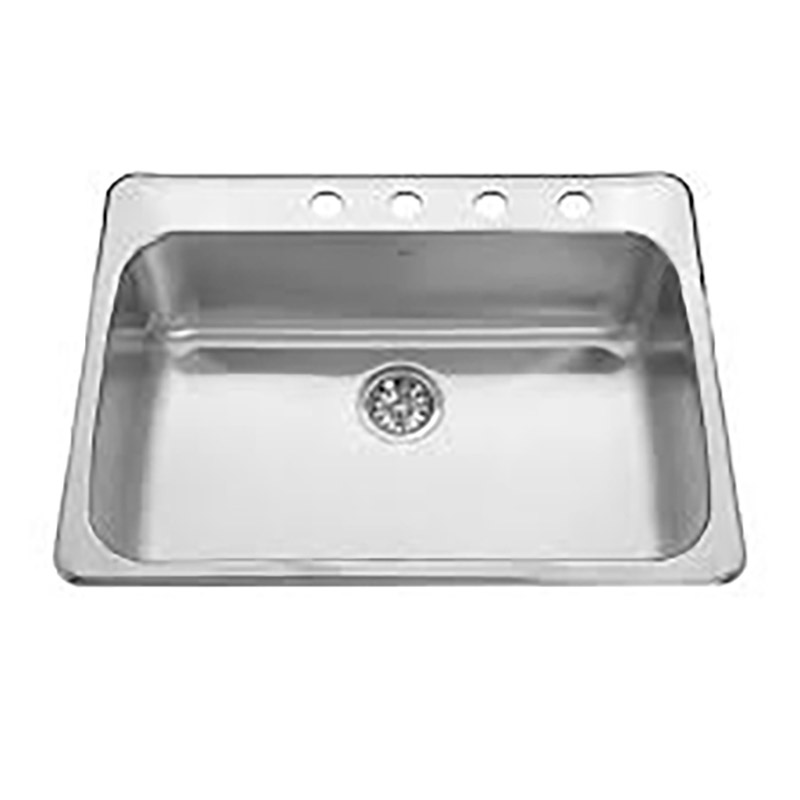 33-3/8" x 22" x 8" Single Bowl Kitchen Sink - Stainless Steel