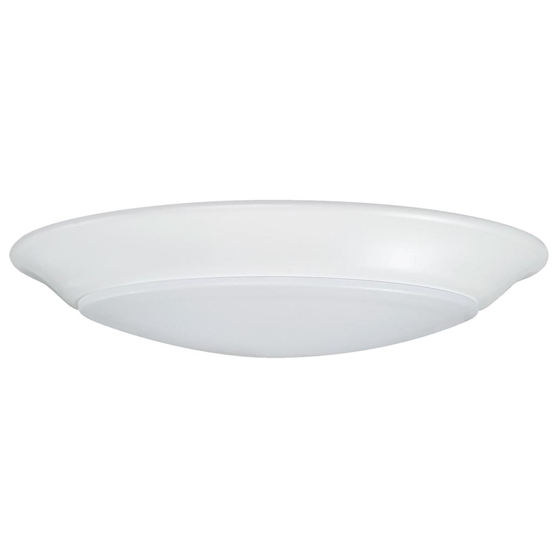 7" LED 12W Disk Fixture - White - 6/pack