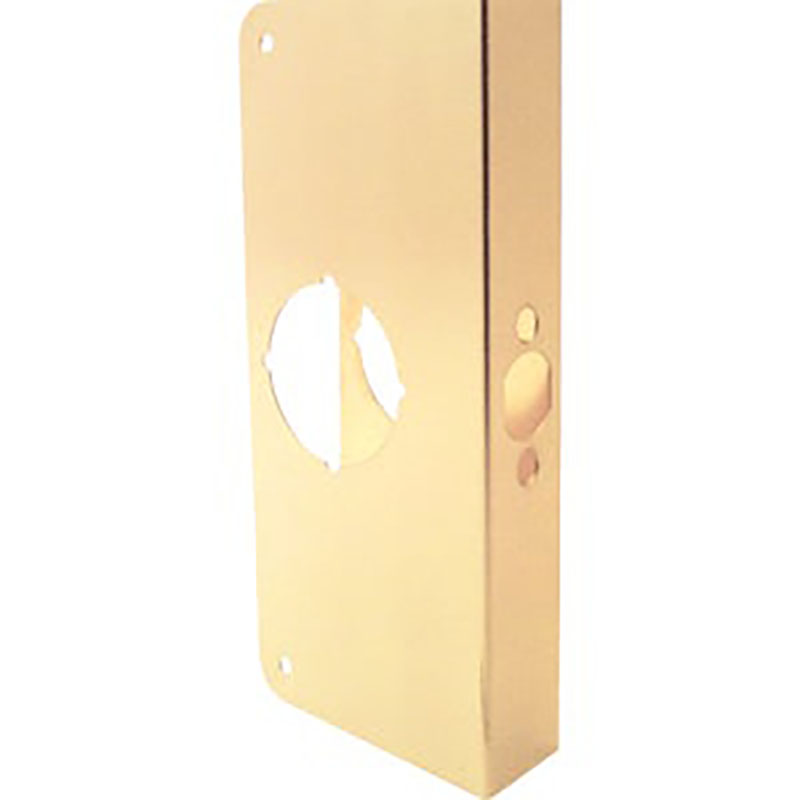 1-3/4" x 9" Door Lock Reinforcer - Polished Brass