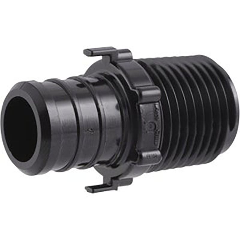 3/4" barb x 1/2" MIP PEX Poly Reducing Male Adapter - 5/pack