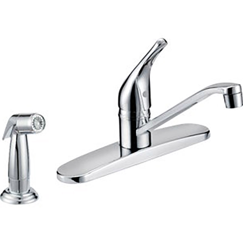 Single Handle Kitchen Faucet - Chrome - With Spray