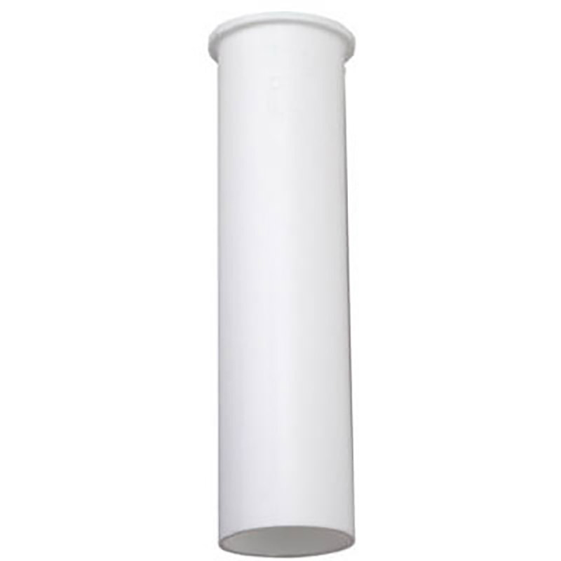 1-1/2" x 12" Flanged Tailpiece - White