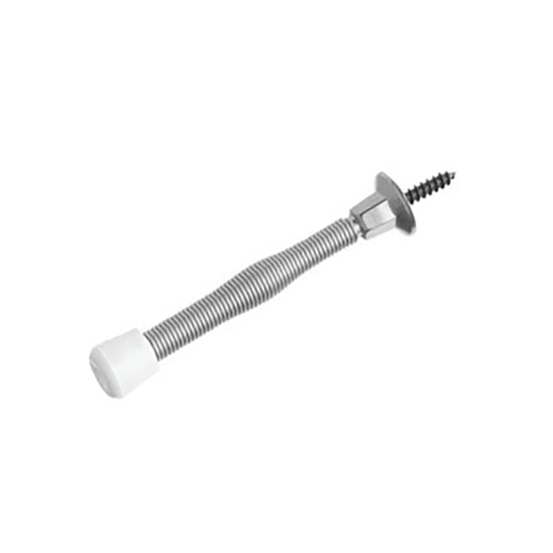 3" Spring Door Stop - Satin Nickel